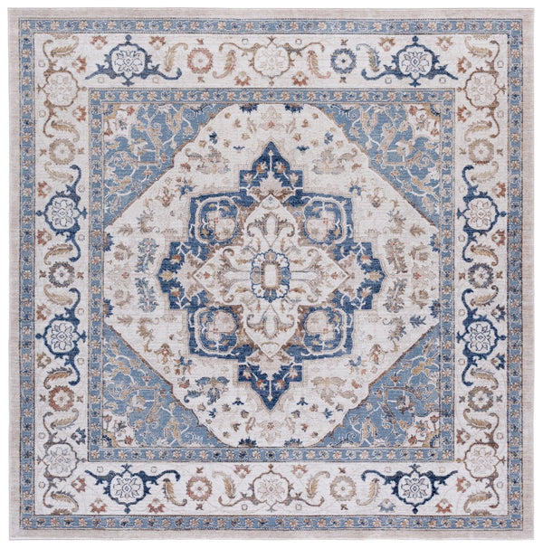 Safavieh Ellwood Elegant Area Runner Rug - Stylish Power Loomed Design To Enhance Your Home Decor Effortlessly Beige ,Navy Polyester Eld212b-7sq