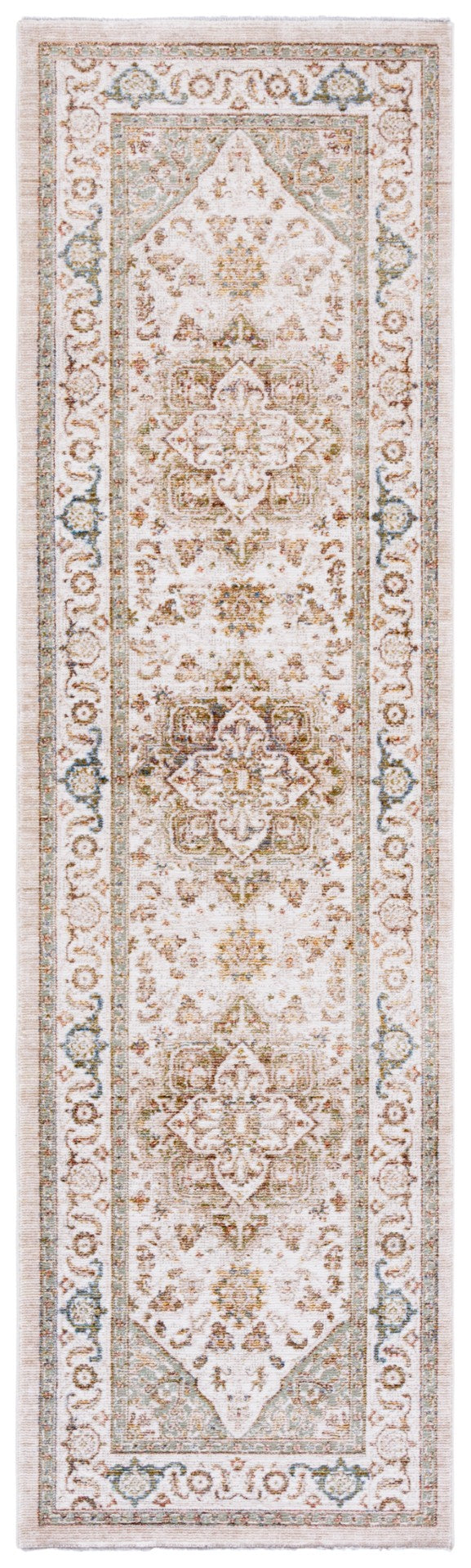 Safavieh Ellwood Traditional Area Rug - Soft Polyester Craftsmanship For Cozy Living Spaces And Timeless Style Beige ,Olive Polyester Eld212c-9