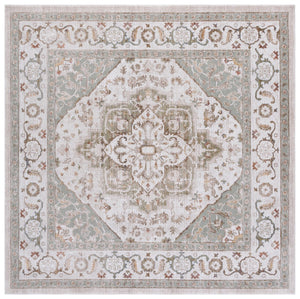 Safavieh Ellwood Elegant Area Runner Rug - Stylish Power Loomed Design To Enhance Your Home Decor Effortlessly Beige ,Olive Polyester Eld212c-7sq