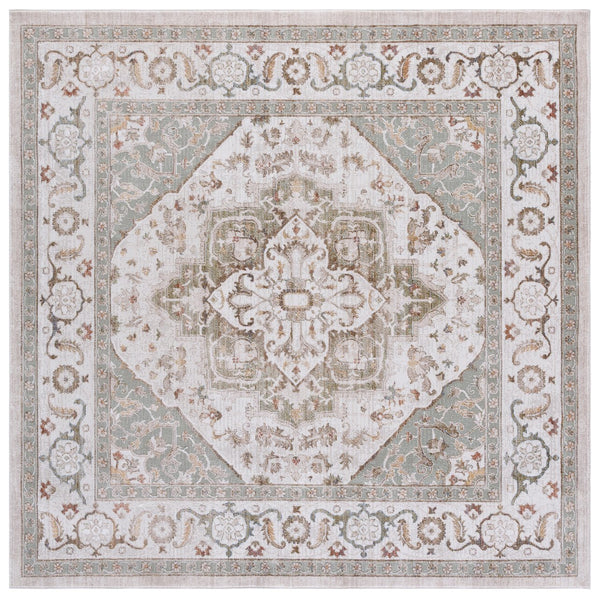 Safavieh Ellwood Elegant Area Runner Rug - Stylish Power Loomed Design To Enhance Your Home Decor Effortlessly Beige ,Olive Polyester Eld212c-7sq