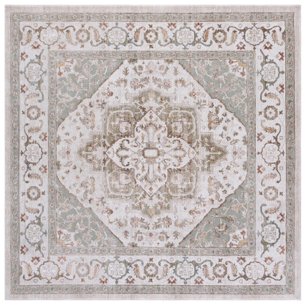 Safavieh Ellwood Traditional Area Rug - Soft Polyester Craftsmanship For Cozy Living Spaces And Timeless Style Beige ,Olive Polyester Eld212c-9