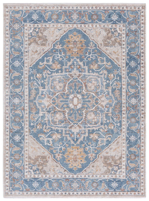 Safavieh Ellwood Elegant Area Runner Rug - Stylish Power Loomed Design To Enhance Your Home Decor Effortlessly Blue ,Beige Polyester Eld212m-5
