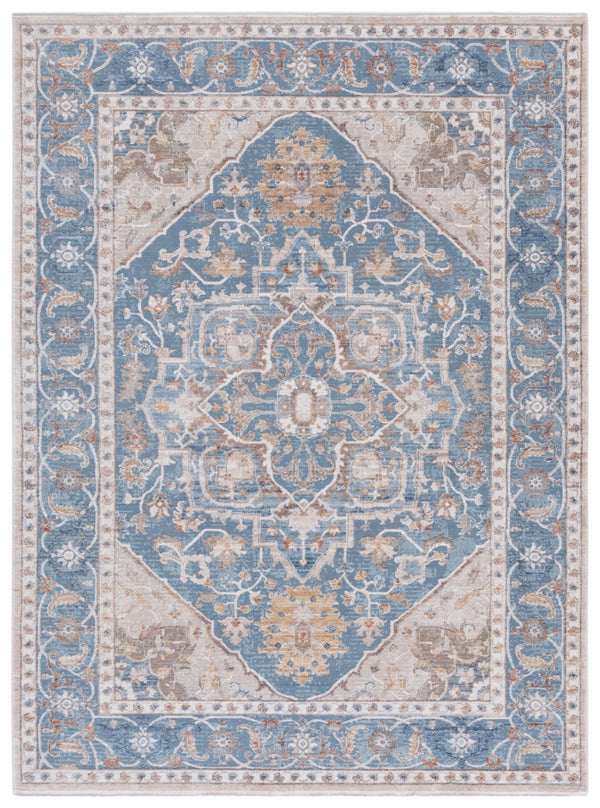 Safavieh Ellwood Traditional Area Rug - Soft Polyester Craftsmanship For Cozy Living Spaces And Timeless Style Blue ,Beige Polyester Eld212m-6