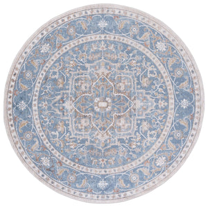 Safavieh Ellwood Elegant Area Runner Rug - Stylish Power Loomed Design To Enhance Your Home Decor Effortlessly Blue ,Beige Polyester Eld212m-7r