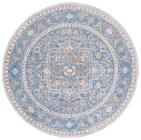 Safavieh Ellwood Elegant Area Runner Rug - Stylish Power Loomed Design To Enhance Your Home Decor Effortlessly Blue ,Beige Polyester Eld212m-7r