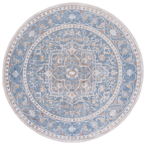 Safavieh Ellwood Traditional Area Rug - Soft Polyester Craftsmanship For Cozy Living Spaces And Timeless Style Blue ,Beige Polyester Eld212m-6