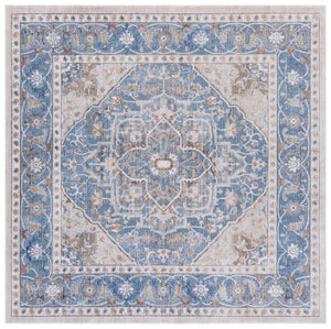 Safavieh Ellwood Elegant Area Runner Rug - Stylish Power Loomed Design To Enhance Your Home Decor Effortlessly Blue ,Beige Polyester Eld212m-7sq