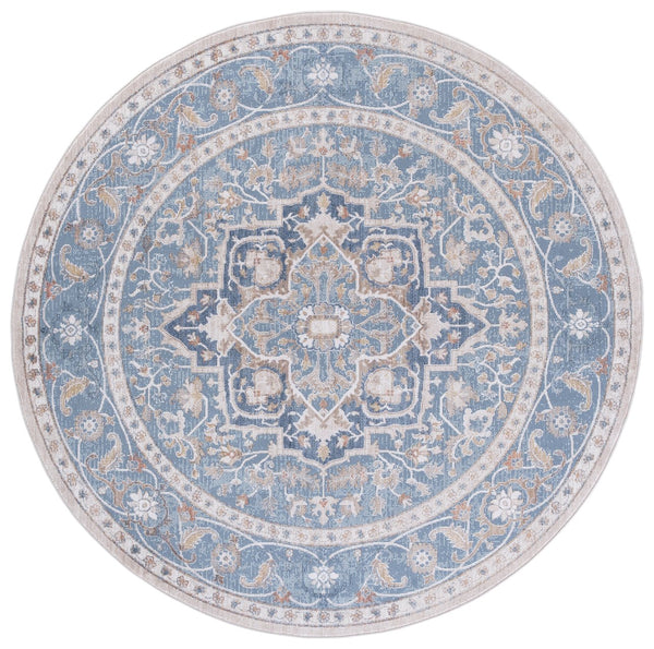 Safavieh Ellwood Elegant Area Runner Rug - Stylish Power Loomed Design To Enhance Your Home Decor Effortlessly Navy ,Beige Polyester Eld212n-7r