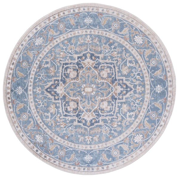 Safavieh Ellwood Traditional Area Rug - Soft Polyester Craftsmanship For Cozy Living Spaces And Timeless Style Navy ,Beige Polyester Eld212n-8