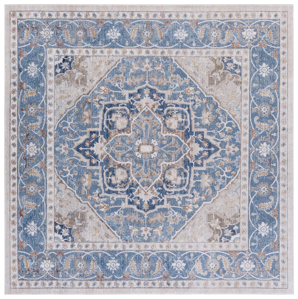 Safavieh Ellwood Elegant Area Runner Rug - Stylish Power Loomed Design To Enhance Your Home Decor Effortlessly Navy ,Beige Polyester Eld212n-7sq