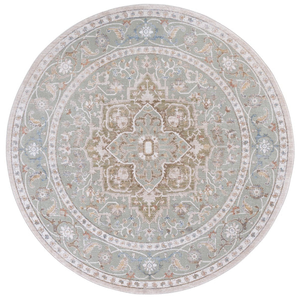 Safavieh Ellwood Traditional Area Rug - Soft Polyester Craftsmanship For Cozy Living Spaces And Timeless Style Olive ,Beige Polyester Eld212x-6