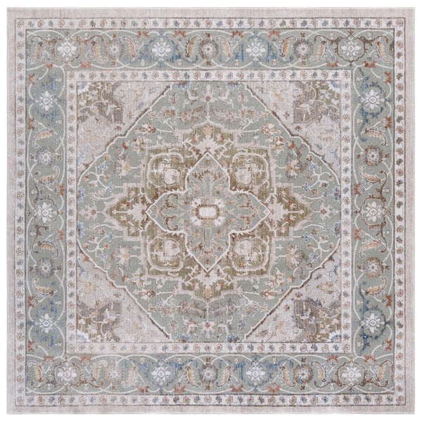 Safavieh Ellwood Traditional Area Rug - Soft Polyester Craftsmanship For Cozy Living Spaces And Timeless Style Olive ,Beige Polyester Eld212x-6