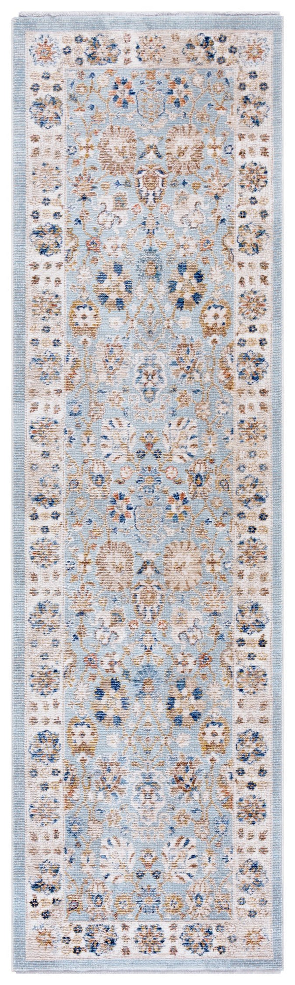 Safavieh Ellwood Elegant Runner Rug – Timeless Design For Hallways And Entryways To Enhance Your Home Decor Light Blue ,Beige Polyester Eld214j-28