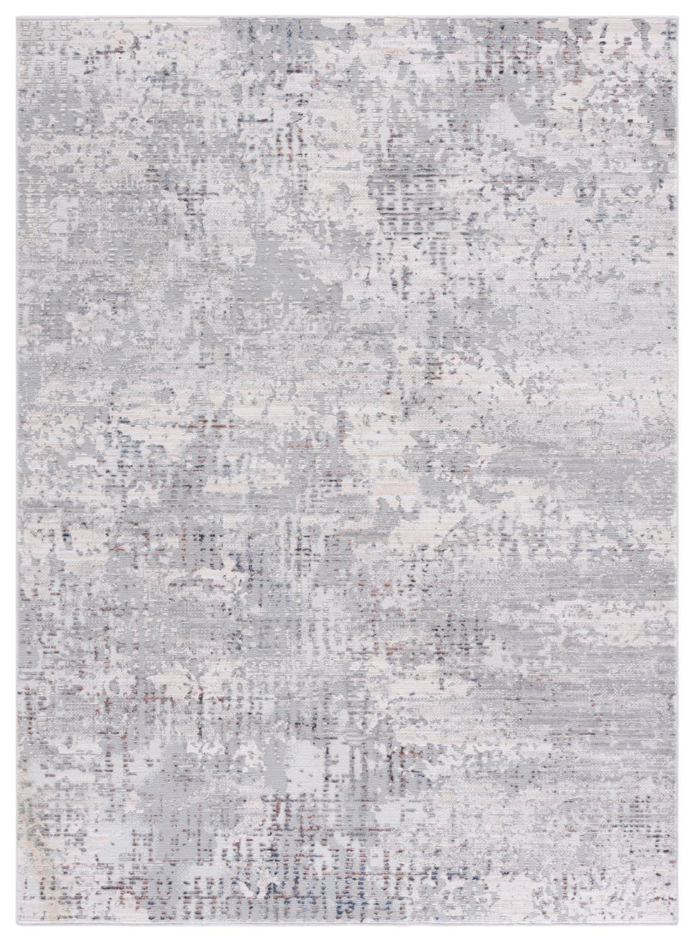 Safavieh Ellwood Modern Area Rug - Stylish Power Loomed Runner For Hallways & Entryways, Soft & Durable Grey ,Ivory Polyester Eldm206f-7r