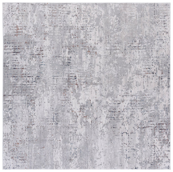 Safavieh Ellwood Modern Area Rug - Stylish Power Loomed Runner For Hallways & Entryways, Soft & Durable Grey ,Ivory Polyester Eldm206f-7sq