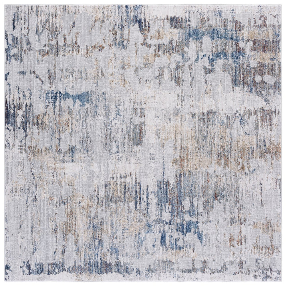 Safavieh Ellwood Modern Area Rug In Elegant Neutral Colors - Durable Turkish Polyester For Any Room Decor Ivory ,Grey Polyester Eldm210a-7sq