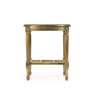 Zentique Burkett End Table - Distressed Gold Iron Design For Industrial Charm & Contemporary Elegance! Distressed Gold Iron Elf150520