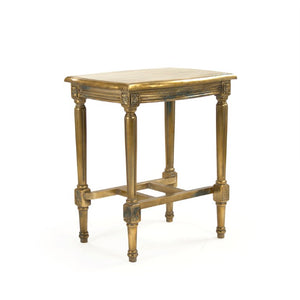 Zentique Burkett Iron End Table with Refined Metal Finish — Sturdy Compact Accent Table 27"W x 30.25"H ELF150520