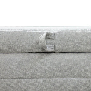 Lh Imports Elio Storage Ottoman - Stylish Platinum Upholstered Design With Hidden Storage & Ventilation Grey Metal,Foam,100% Polyester Fabric Eli024-plt