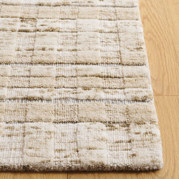Safavieh Element Hand Loomed Wool Accent Rug Abstract Beige Indian Weave for Modern Interiors ELM501B-3