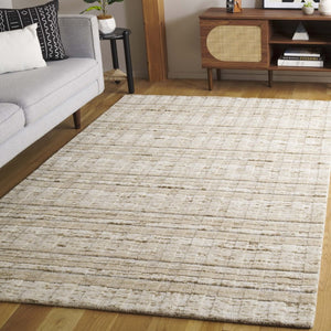 Safavieh Element Hand-Loomed Wool Area Rug Abstract Neutral Pile for Living and Dining Rooms ELM501B-5