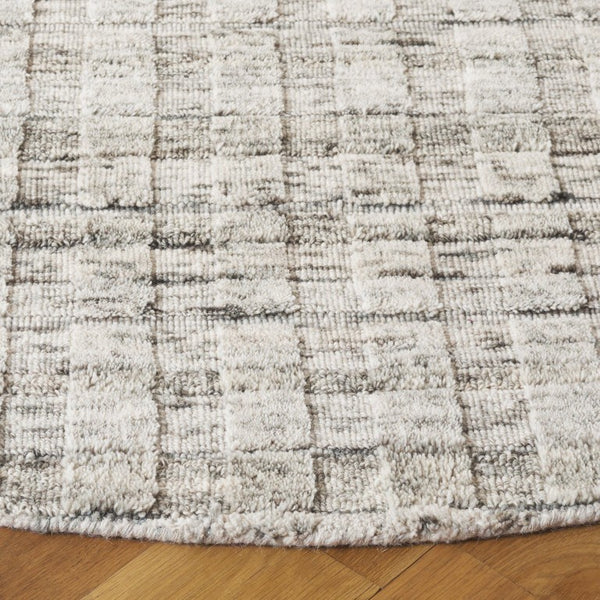Safavieh Element Abstract Grey Hand Loomed Wool Round Rug for Modern Living Spaces ELM501F-6R