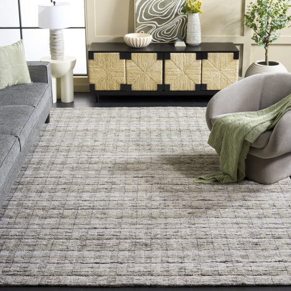 Safavieh Element Hand Loomed Wool Area Rug Soft Abstract Grey for Modern Living Spaces ELM501F-8