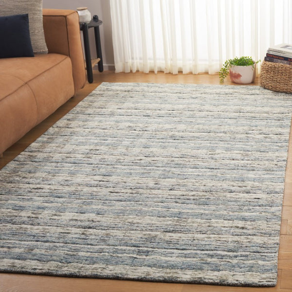 Safavieh Element Hand-Loomed Wool Area Rug Abstract Teal Pattern for Modern Living Spaces ELM501G-5