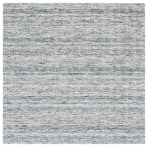 Safavieh Element Hand Loomed Wool Area Rug Abstract Teal Grey Soft Pile for Modern Interiors ELM501G-6SQ