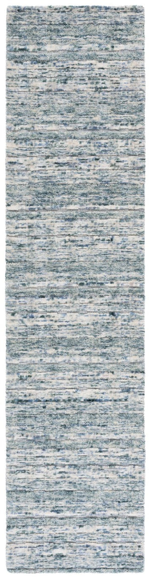 Safavieh Element Hand Loomed Wool Runner Abstract Teal Beige for Hallways and Entryways ELM501J-29