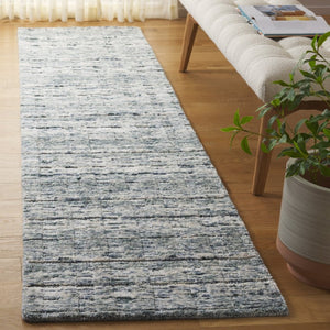 Safavieh Element Hand Loomed Wool Runner Abstract Teal Beige for Hallways and Entryways ELM501J-29