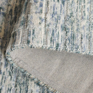Safavieh Element Hand-Loomed Wool Area Rug Abstract Teal Beige for Living Room or Bedroom ELM501J-5