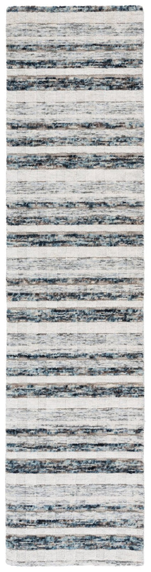 Safavieh Element Hand Loomed Wool Runner Rug Abstract Navy Ivory for Hallways and Foyers ELM501N-29