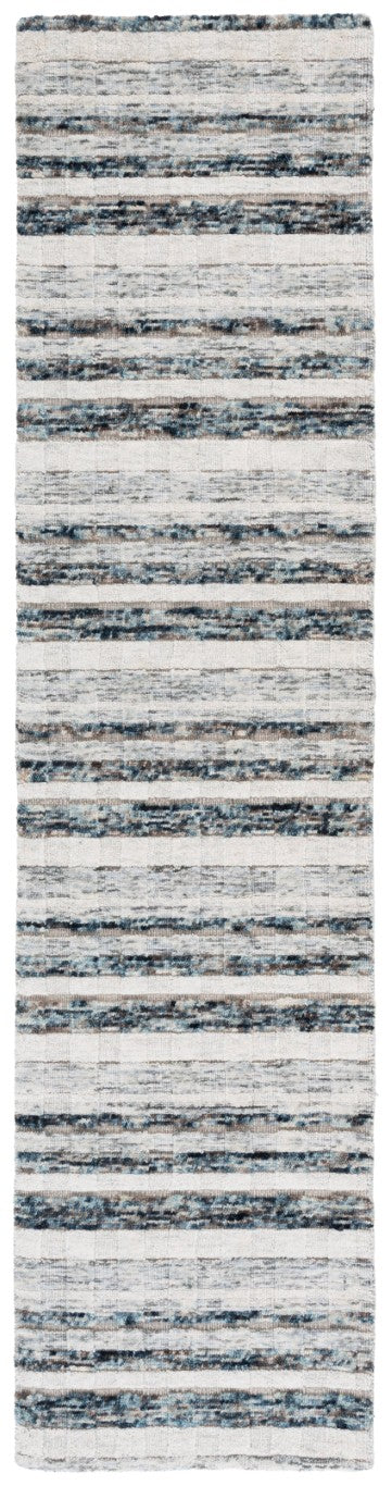 Safavieh Element Hand Loomed Wool Runner Rug Abstract Navy Ivory for Hallways and Foyers ELM501N-29
