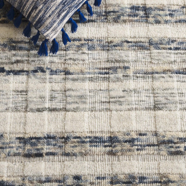 Safavieh Element Hand-Loomed Wool Abstract Area Rug Artisan Woven Navy Ivory Living Room ELM501N-4
