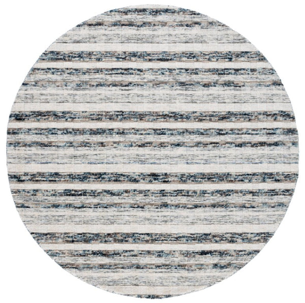 Safavieh Element Hand Loomed Wool Round Rug Abstract Navy Ivory Painterly Living Room Accent ELM501N-6R
