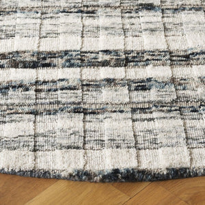 Safavieh Element Hand Loomed Wool Round Rug Abstract Navy Ivory Painterly Living Room Accent ELM501N-6R