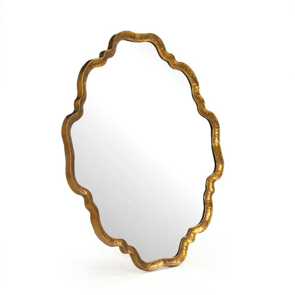 Zentique Carel Sleek Iron-Trim Wall Mirror 26.75x30.5 — Versatile MDF Backing, Horizontal/Vertical Mounting, Stylish Entryway Accent ELT150290