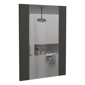 English Elm Mirror Madrid Rectangular Framed Particleboard Mirror Black 17.7"x23.6" Sleek Bathroom Living Room Accent Wall Decor B20091939