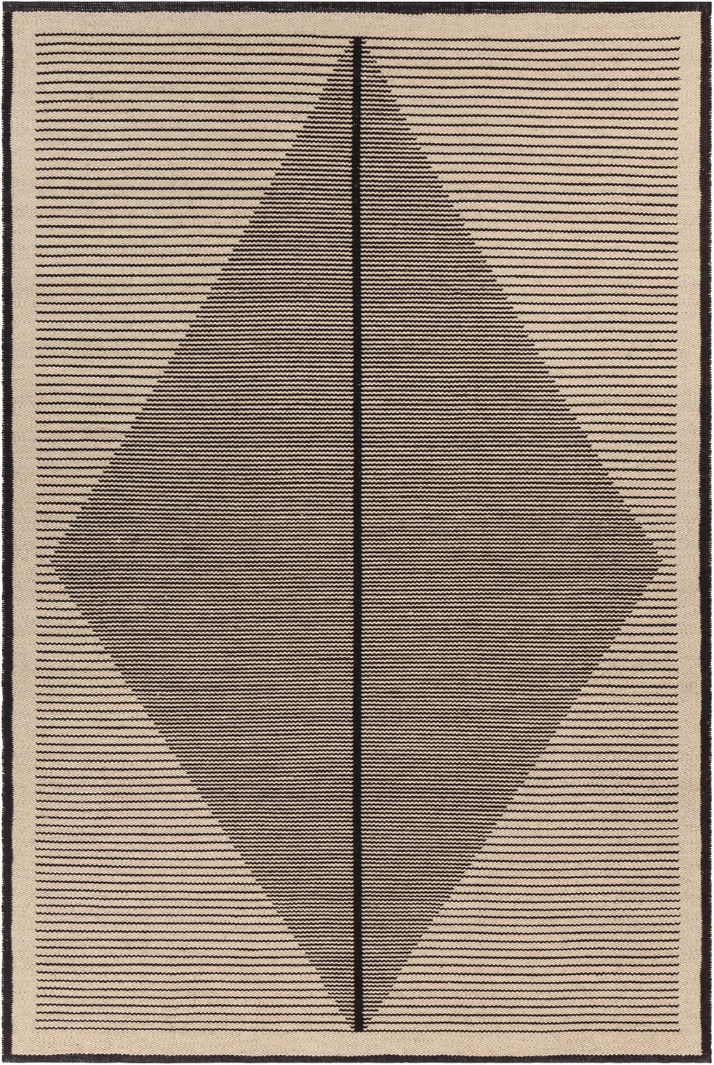 Chandra Rugs Hand-woven Eco-friendly Contemporary Rug - Stunning Recycled Polyester For Chic Home Décor Upgrade! Beige,Black Recycled Polyester Ely51600-576