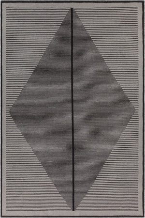 Chandra Rugs Hand-woven Eco-friendly Contemporary Rug - Unique Artistry, Sustainable Style For Home Décor Grey,Black Recycled Polyester Ely51602-576