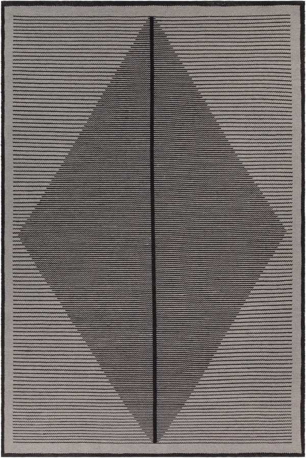 Chandra Rugs Hand-woven Eco-friendly Contemporary Rug - Unique Artistry, Sustainable Style For Home Décor Grey,Black Recycled Polyester Ely51602-576