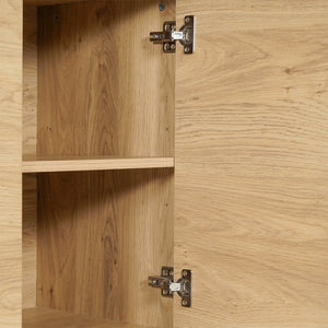 English Elm Hatfield Mid-Century Modern 4-Door Storage Buffet Sideboard with Adjustable Shelves and Soft-Close Doors Light Natural 59.25" EM-0372-LTNAT-GG