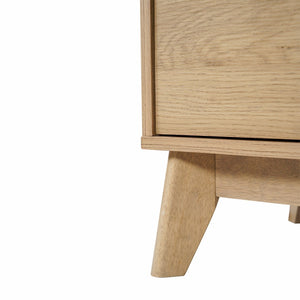 English Elm Hatfield Mid-Century Modern 4-Door Storage Buffet Sideboard with Adjustable Shelves and Soft-Close Doors Light Natural 59.25" EM-0372-LTNAT-GG