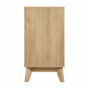 English Elm Hatfield Mid-Century Modern 4-Door Storage Buffet Sideboard with Adjustable Shelves and Soft-Close Doors Light Natural 59.25" EM-0372-LTNAT-GG