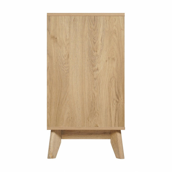 English Elm Hatfield Mid-Century Modern 4-Door Storage Buffet Sideboard with Adjustable Shelves and Soft-Close Doors Light Natural 59.25" EM-0372-LTNAT-GG