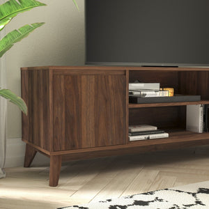 English Elm Hatfield Mid-Century Modern TV Stand for 64" TVs - Stylish Media Center with Soft-Close Doors & Storage Dark Walnut 59" EM-TV1500-WAL-GG