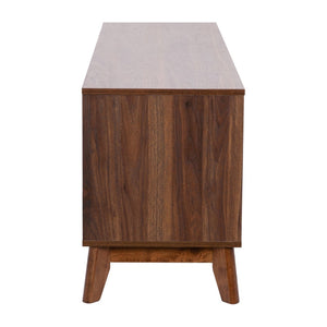 English Elm Hatfield Mid-Century Modern TV Stand for 64" TVs - Stylish Media Center with Soft-Close Doors & Storage Dark Walnut 59" EM-TV1500-WAL-GG