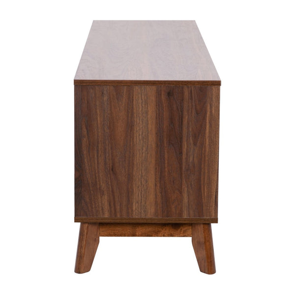 English Elm Hatfield Mid-Century Modern TV Stand for 64" TVs - Stylish Media Center with Soft-Close Doors & Storage Dark Walnut 59" EM-TV1500-WAL-GG