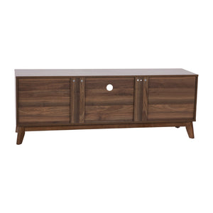 English Elm Hatfield Mid-Century Modern TV Stand for 64" TVs - Stylish Media Center with Soft-Close Doors & Storage Dark Walnut 59" EM-TV1500-WAL-GG